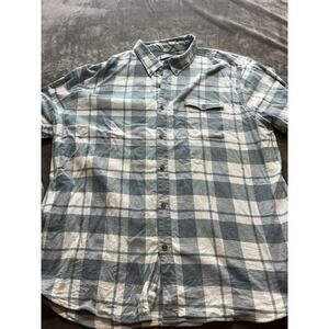 SOUTHERN PROPER Men's fayette flannel Shirt Green tan Plaid XXL‎